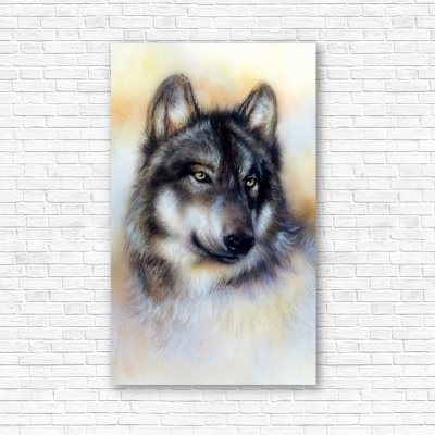 модульные картины Портрет молодого волка