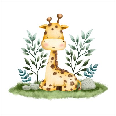 постеры Маленький жираф