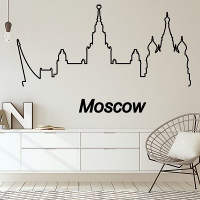 наклейки Контуры Москвы