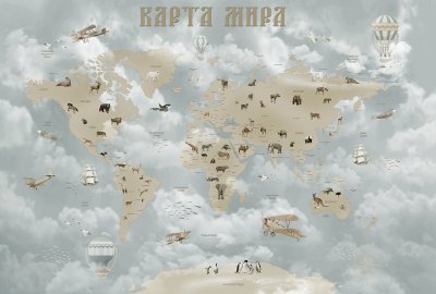 фотообои Русская карта мира